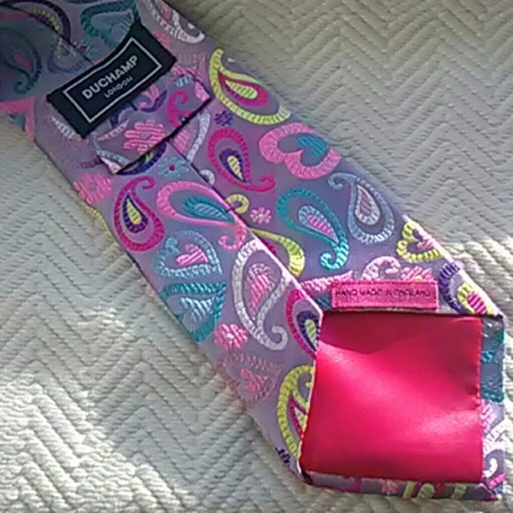 Duchamp London Blue Label HighEnd Luxury Silk Tie - Picture 3 of 5